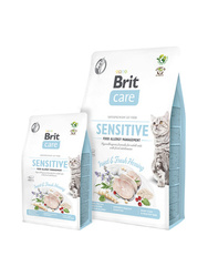 Brit Care Cat Grain-Free Sensitive 7 kg sucha karma dla kotów Dorosły Jabłko, Rumiankowy, Kokos, Żurawina, Śledź, Owad, Wątróbka, Groszek